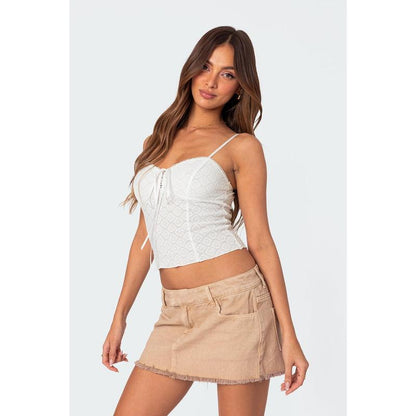 Textured Lacey Tank Top