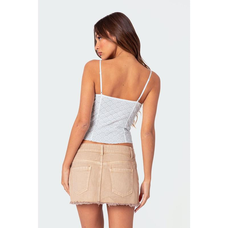 Textured Lacey Tank Top